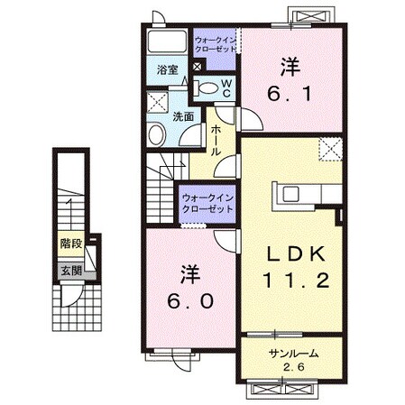 アルペングローⅠの物件間取画像